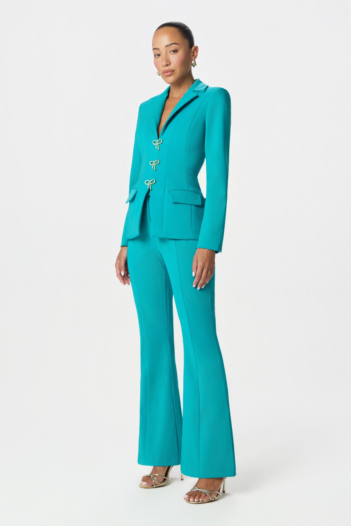 ALEXA Flared Trousers in Blue