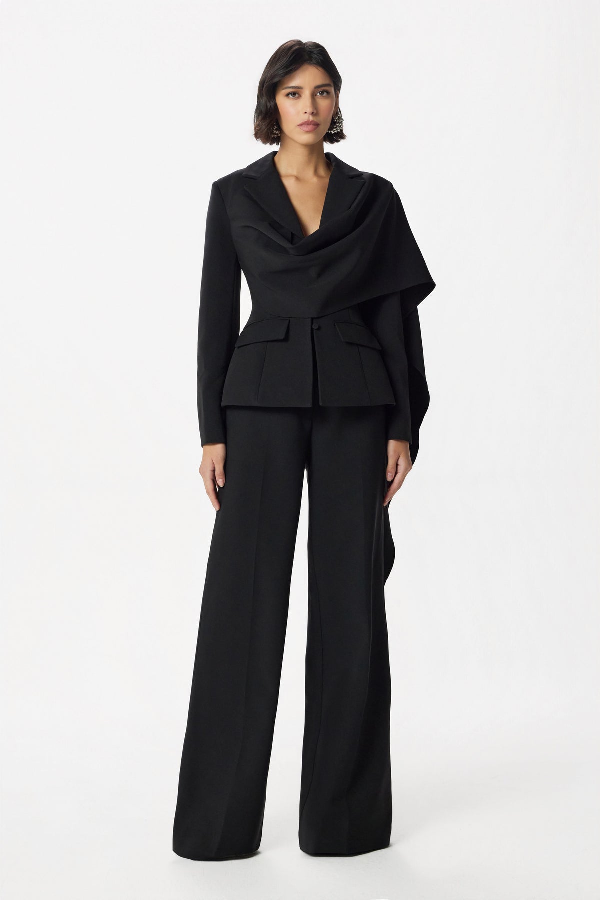 EMBER Cape Blazer in Black