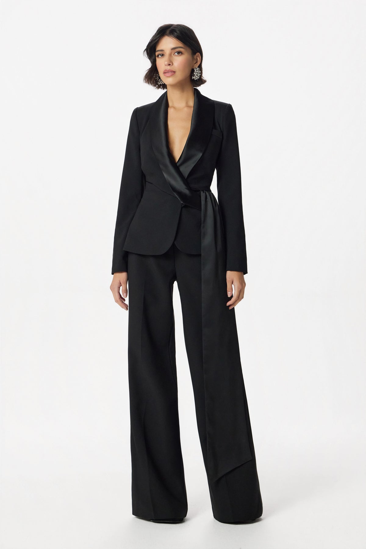 EVIE Wide Leg Trousers in Black