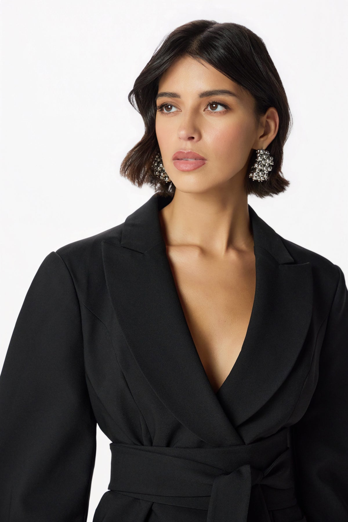JONI Obi Belt Blazer in Black