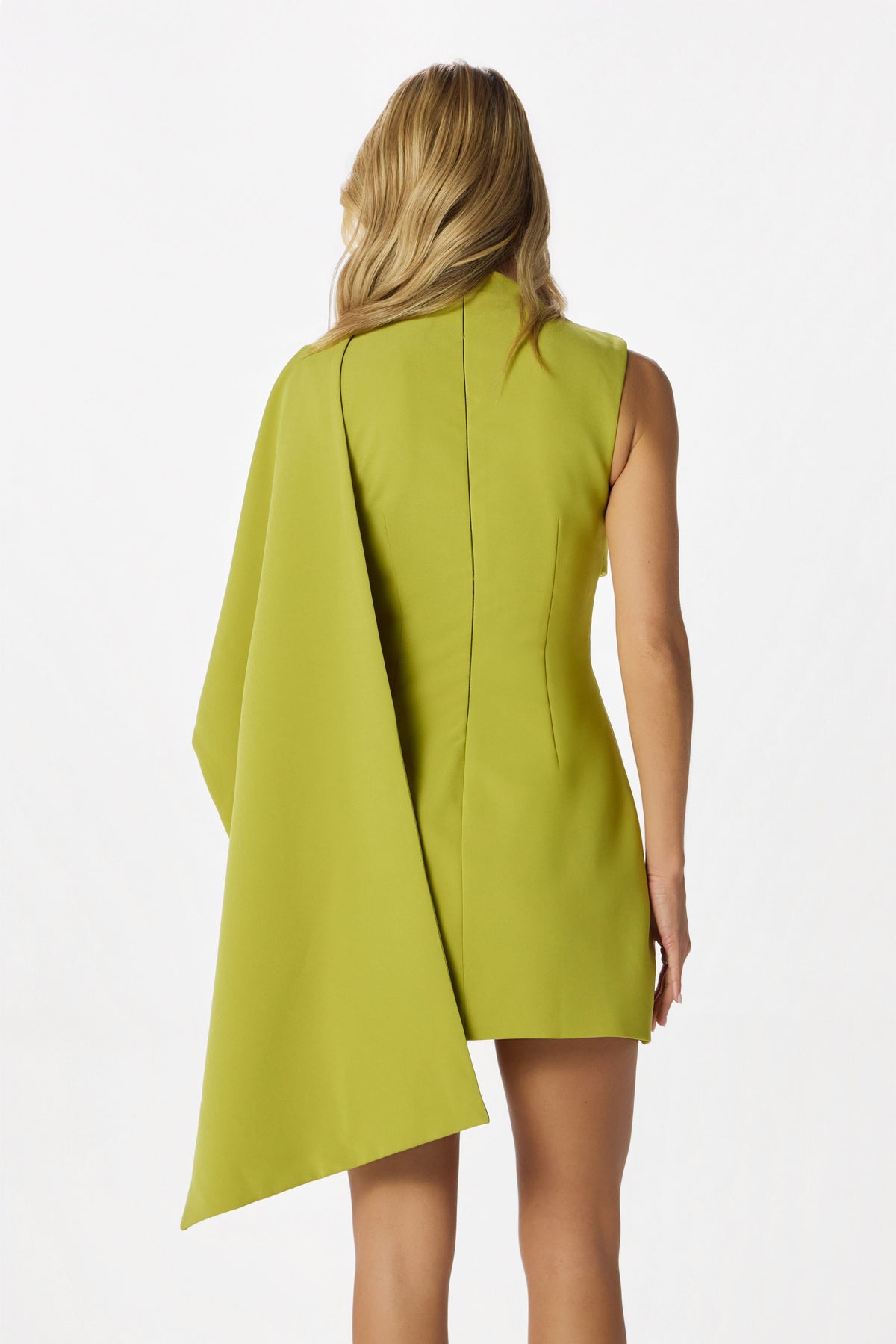 RHYLA High Neck Mini Dress in Chartreuse