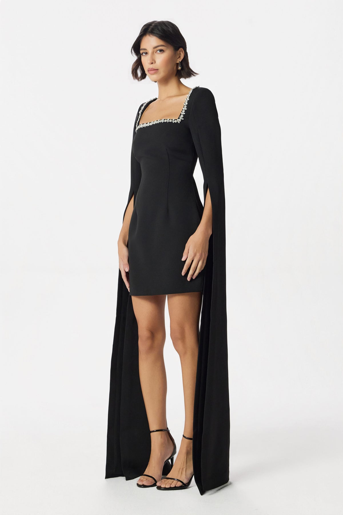 TILLY Embellished Mini Dress in Black