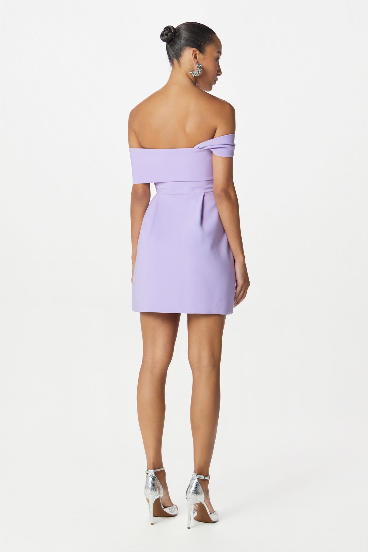 MILA Bardot Mini Dress in Lilac