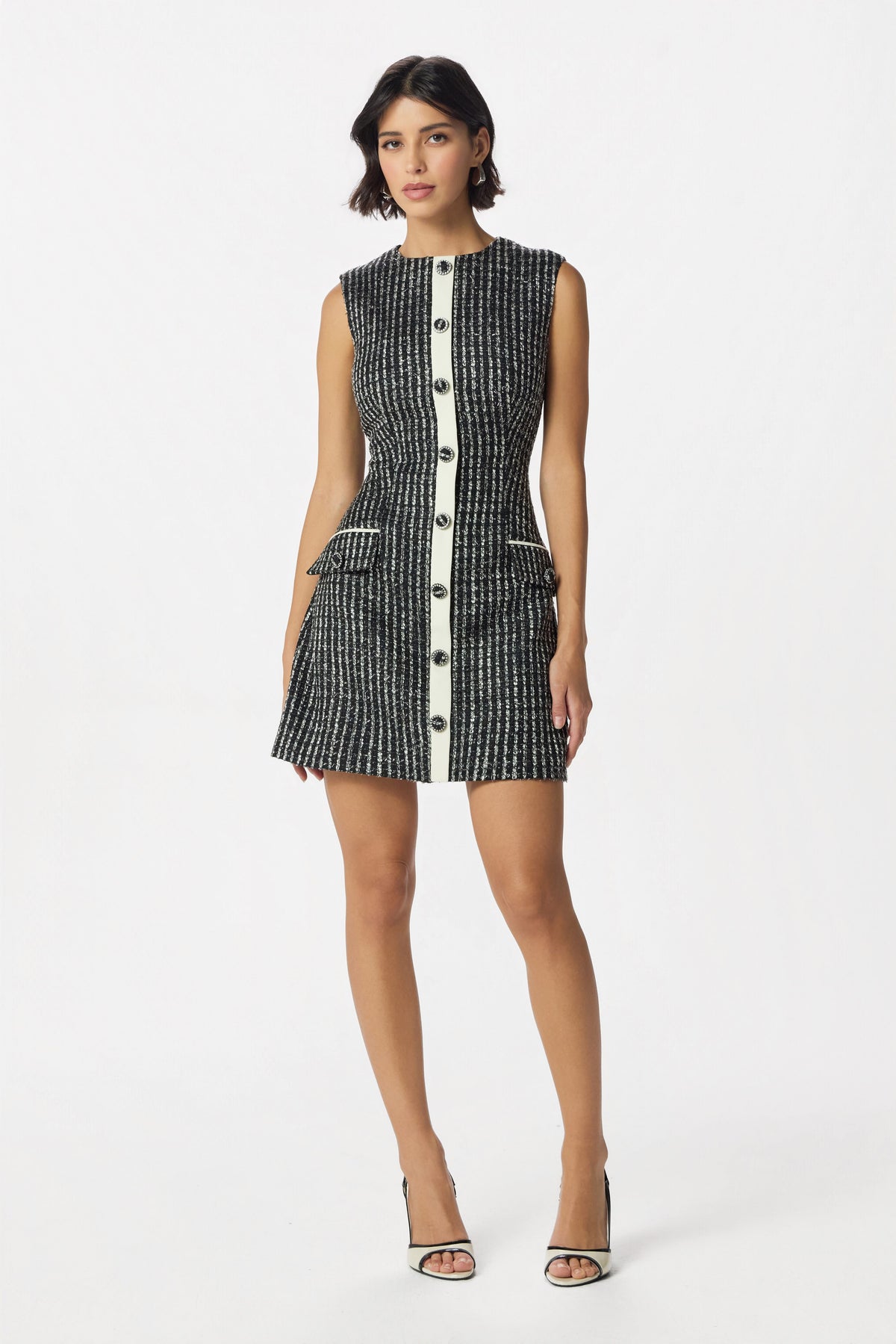 SKYE Boucle Mini Dress in Black